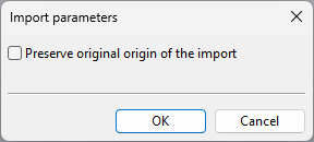 Import parameters dialog
